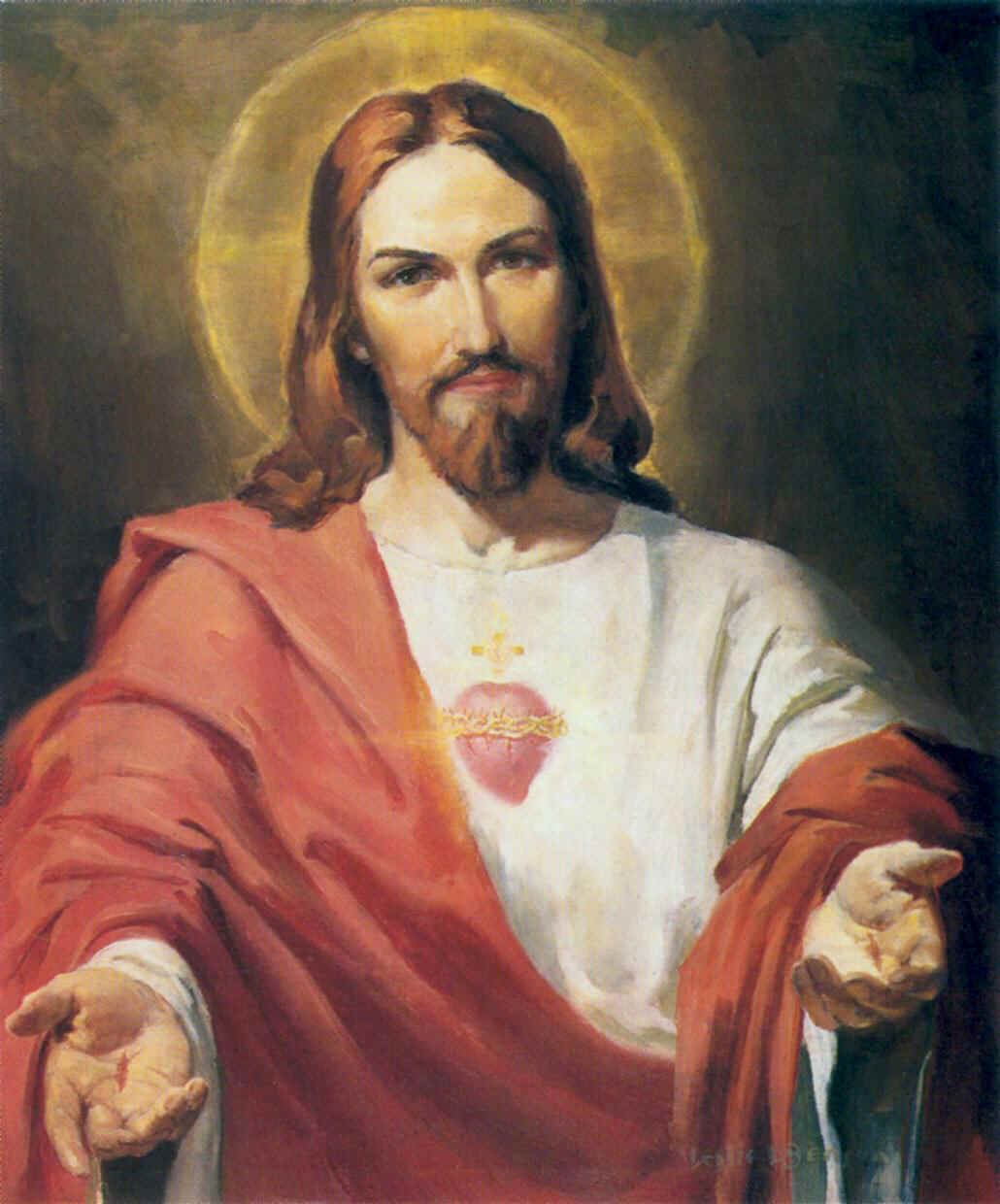 Jesucristo con rostro afable nos muestra su Sagrado Coraz�n, porque nos quiere 