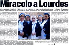 Une nouvelle gu�rison de Lourdes reconnue miraculeuse